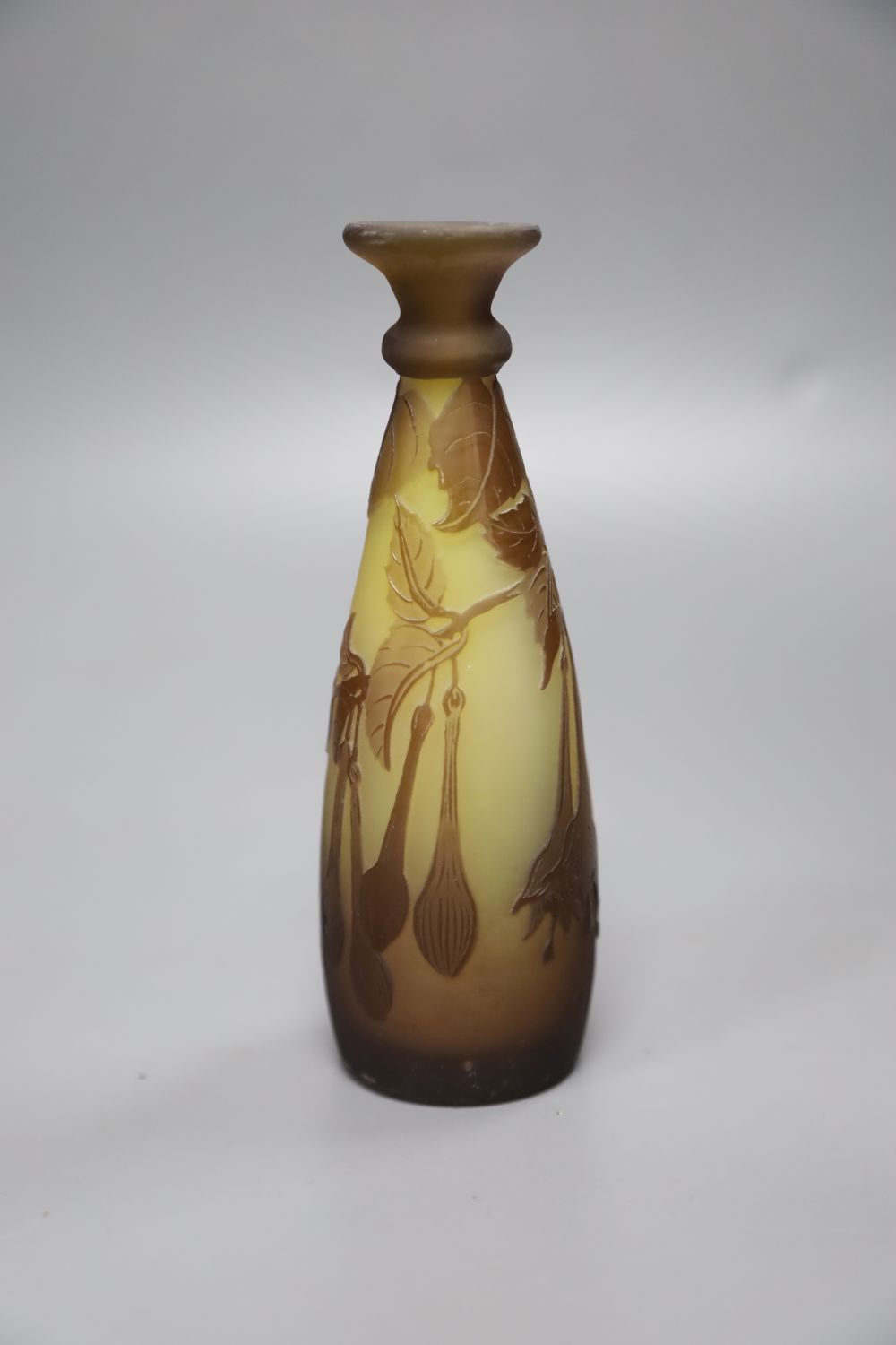 A Galle glass vase, height 15cm